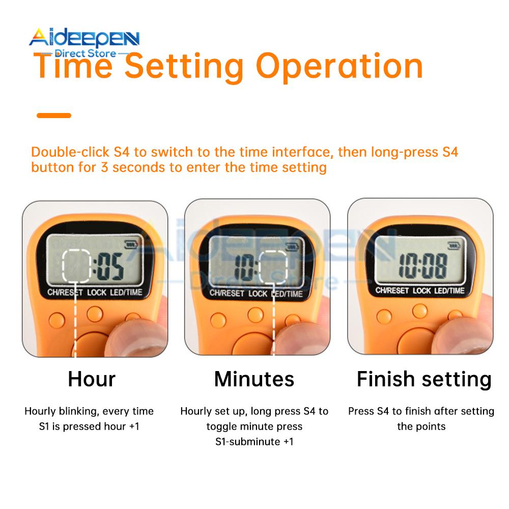 Mini Finger Counter LCD Electric Digital Display With Light Tally Counter Stitch Marker Sewing Knitting Weave Buddha Pray Soccer 1