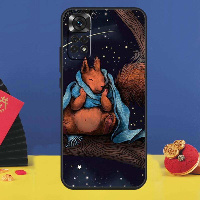 Cute Animal Squirrel Phone Case For Xiaomi Redmi Note 14 Pro 13 11 9 10 12 15 Pro Plus 10C 12C 13C 14C 15C Cover