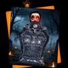 Animated Glowing Talking Tombstone With Automatic Lift Function For Halloween Decoration Party Supplies