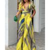 2023 Spring Women's Fashion V-neck Waist-Cinching Wide-Leg Jumpsuit