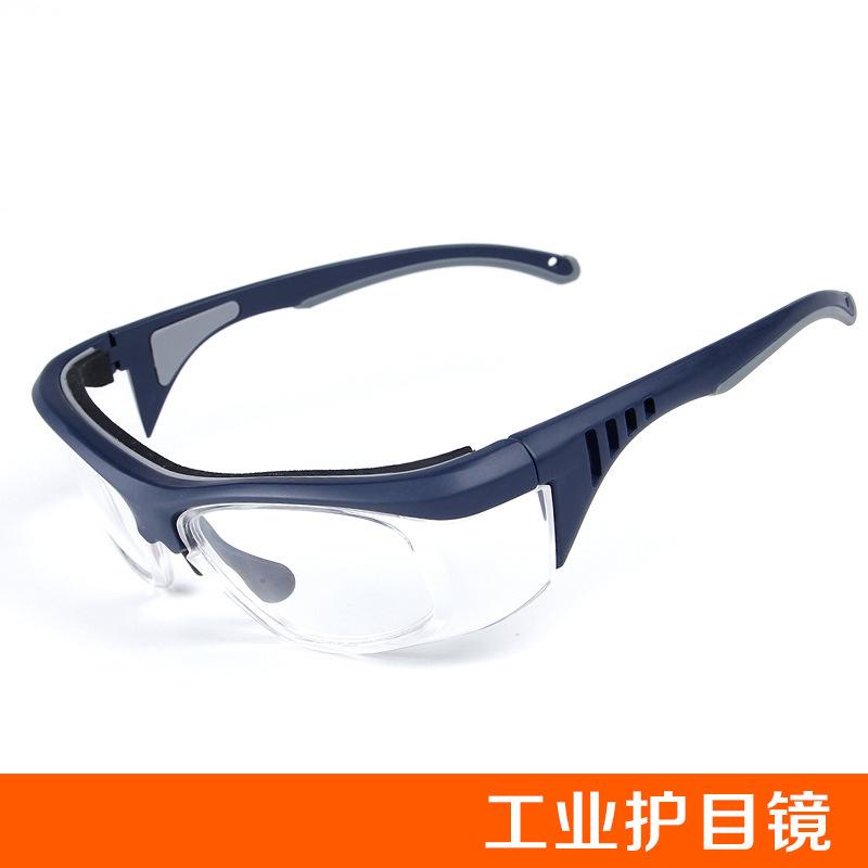 Windproof cycling lab welding protective goggles, anti-splash, windproof, dustproof, multifunctional protective eyewear frame Black-Black legs