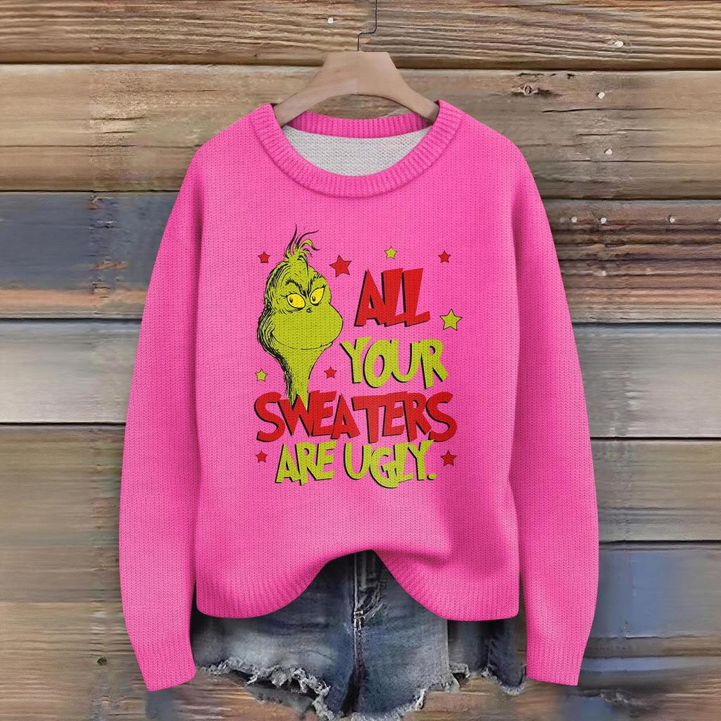 Women's Fashion Casual Long Sleeve Neck Sweater Pullover Top