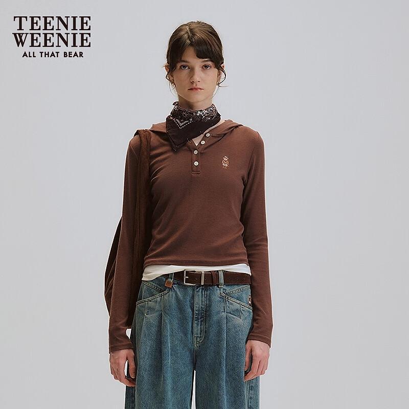 Teenie Weenie Women's Bear Graphic Hooded T-shirt