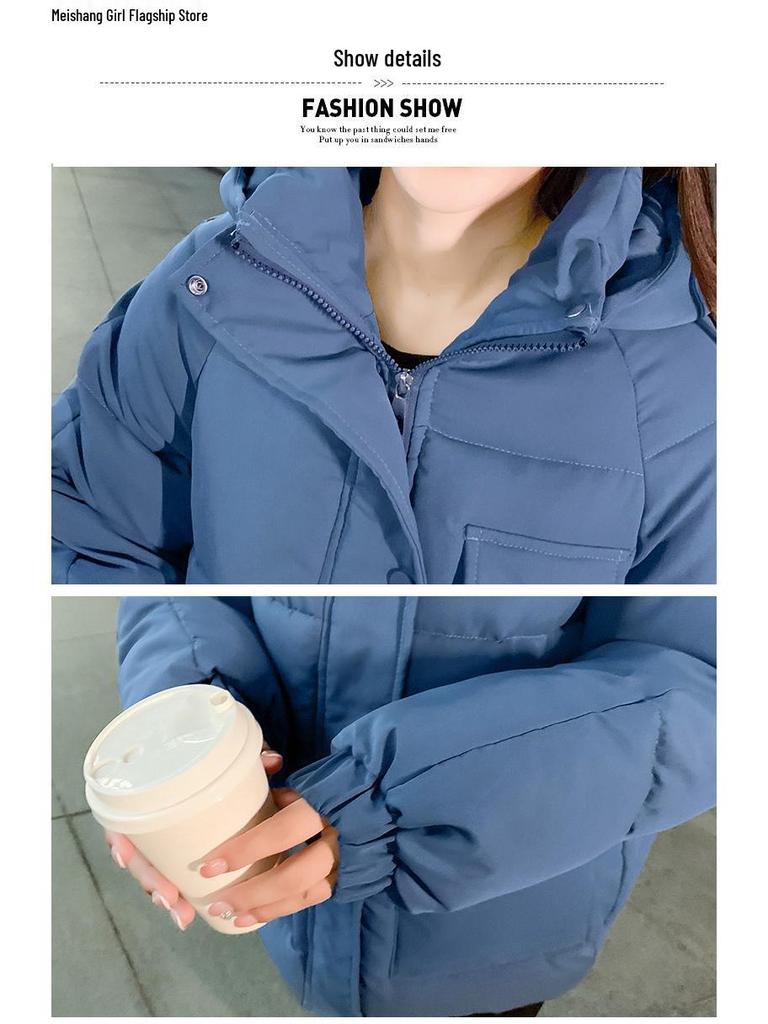 Damen Oversized Daunen Baumwolljacke - Trendiger 2024 Herbst/Winter Kurzmantel