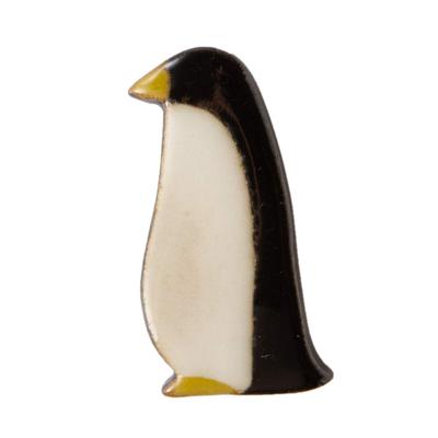 Koyo Pottery Podpórka pod pałeczki Japońska zastawa stołowa Podpórka pod pałeczki Pingwin Mino Ware Wyprodukowano w Japonii 23475