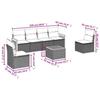 VidaXL Salon de Jardin avec Coussins 7 pcs, Canapés de Patio, Ensemble de Meubles, Mobilier de Terrasse Extérieur, Noir 3259949