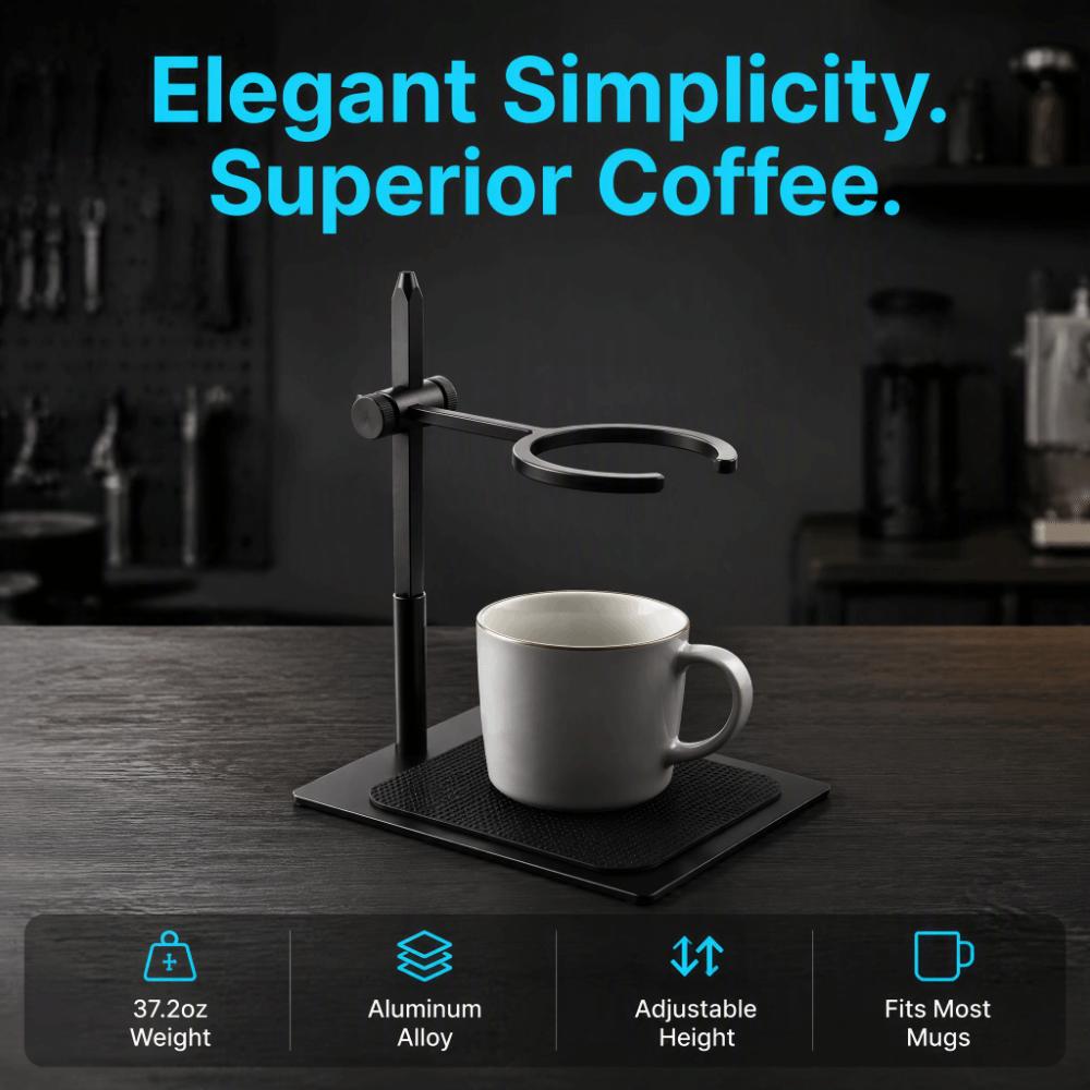 Aluminum Alloy Coffee Dripper Stand Adjustable Height Pour Over Coffee Station  Countertop Use