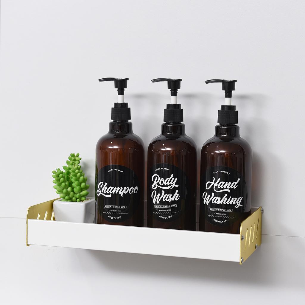 Nordic Style Refillable Dispenser Bottle for Lotion Shampoo Body Wash Conditioner Pump Bottle Plastic Empty Travel Portable 300ml