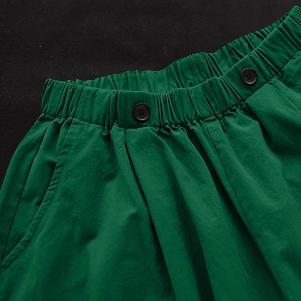 Women's Casual  Summer Elastic Beach Shorts  Solid Casual Shorts