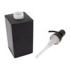 Seifenspender aus Edelstahl Manuelle Flüssigkeitspumpe Handpresse Flasche für Shampoo Duschlotion Schwarz