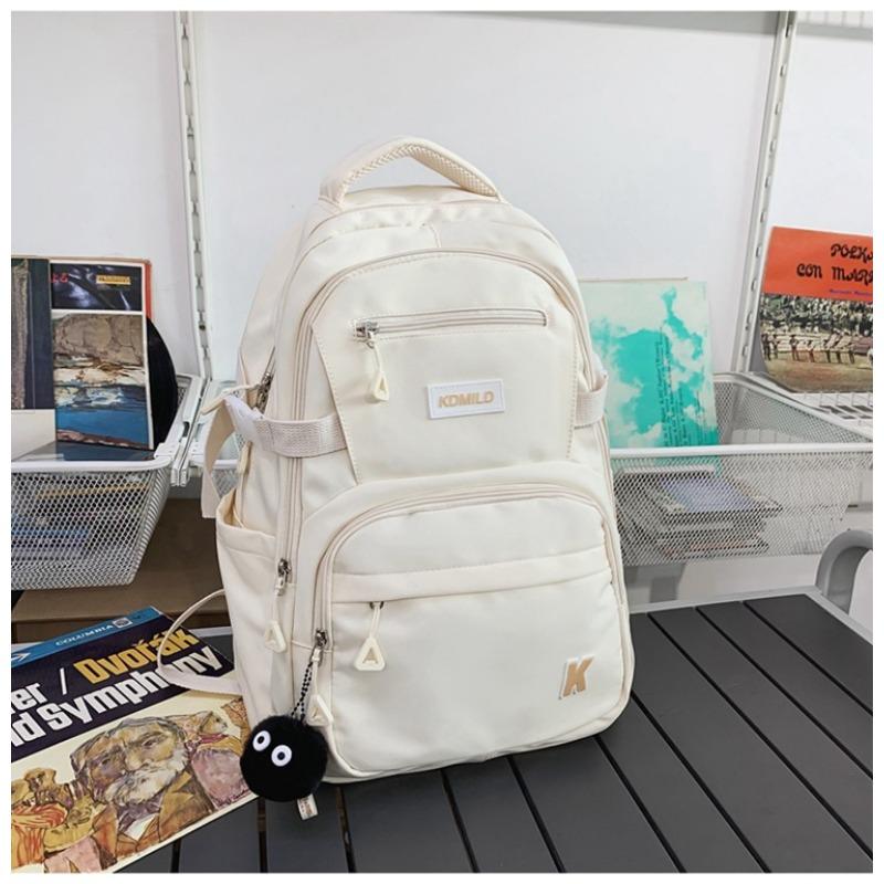 School Bag New High Value Cool Solid Color Backpack Couple Simple Lightweight Mountaineering Large Capacity Backpack