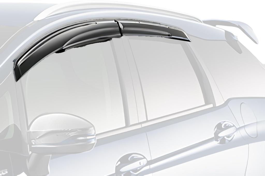 MUGEN Shuttle Ventilated Visor (Door Visor) for May 2015 and Later Models (GK8-100, GK9-100, GP7-100, GP8-100) Part Number: 72400-XMV -K0S0