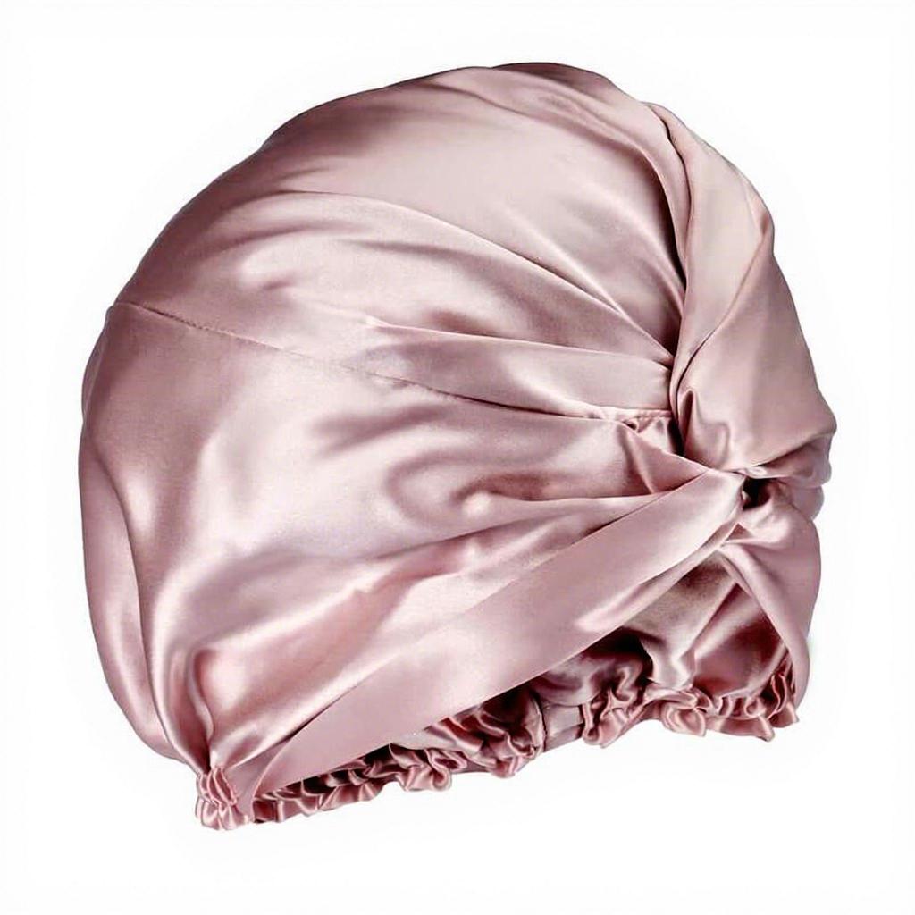 Custom Logo Sleeping Super Soft 19mm 100% Mulberry Silk Hair Bonnet Double Layer Daily Use All Seasons Fashion Bonnet синий