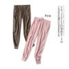 Tencel Casual Pants Spring & Fall New Foreign Trade Women's Clothing Elastic Waistband Lace-up Drawstring Side Tape Knitting Patchwork Pants 27653