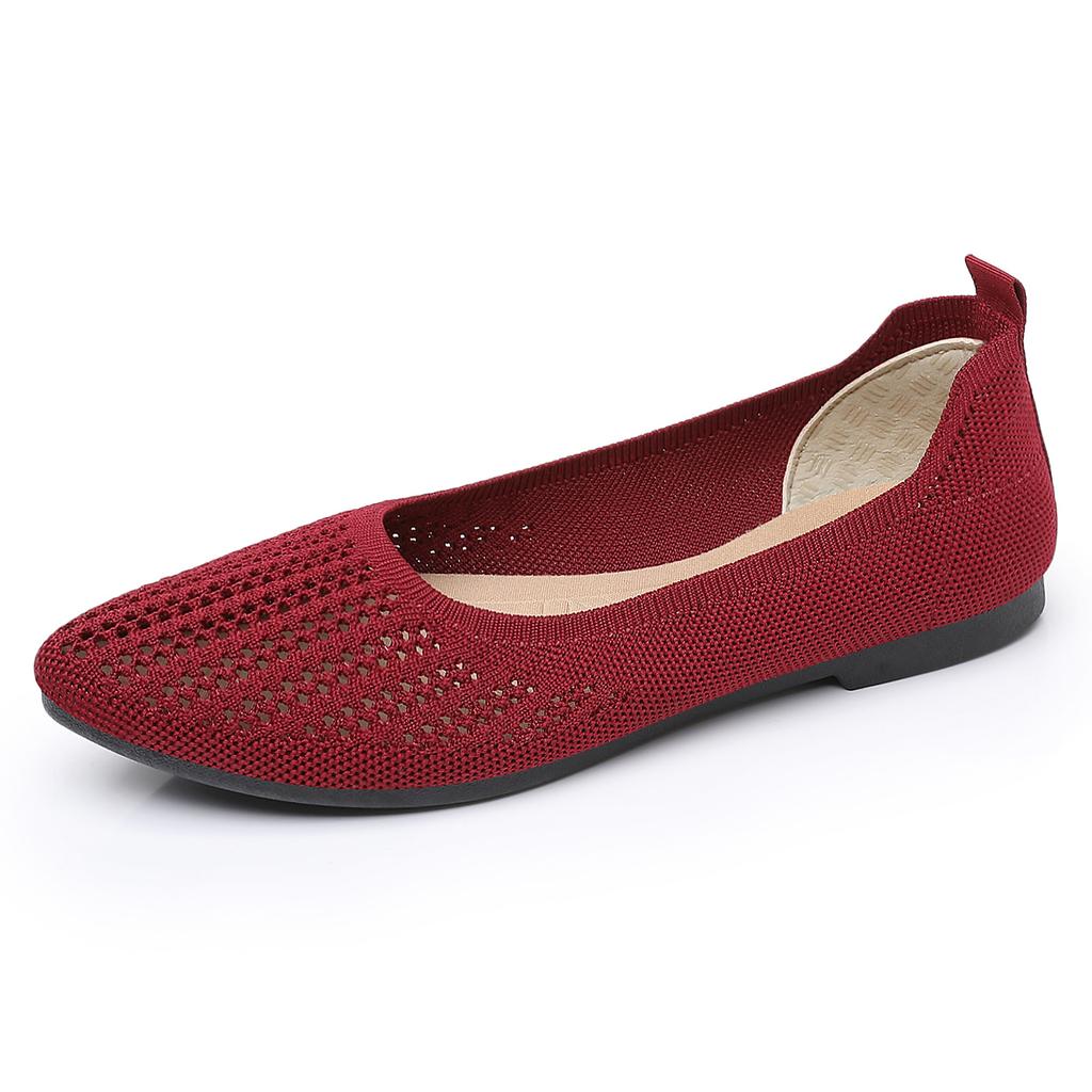 Women Shoes Soft Soft Upper Breathable Casual Shoes V Cut Mesh Flat Loafers Casual daily Comfortable Lightweight Non-slip Soft sole Easy to wear