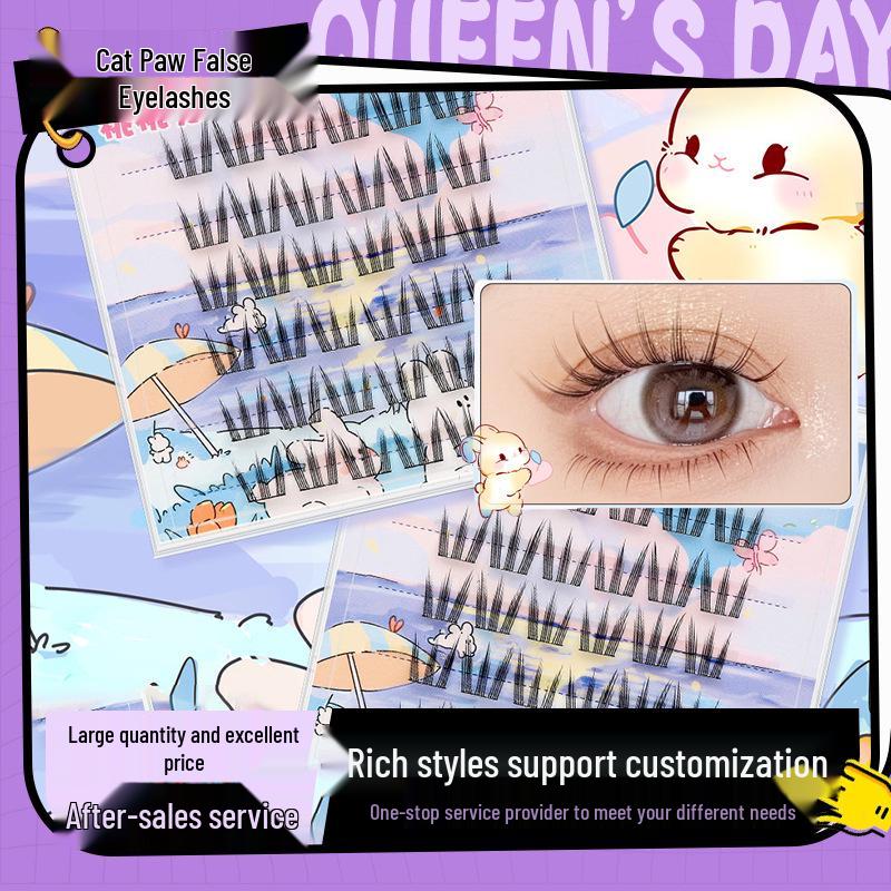 

Japanese-style Nude Makeup Self-adhesive Nine Tail Rabbit Eyelashes