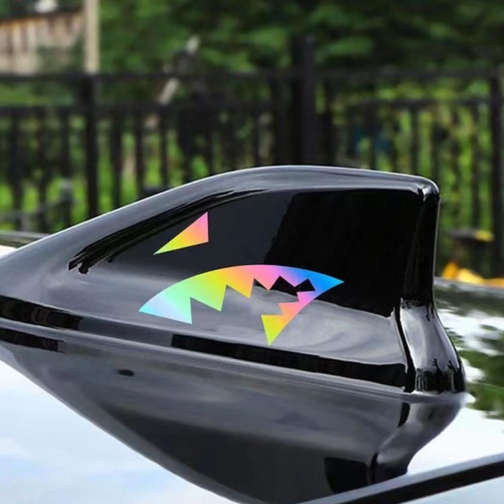 Car Antenna Mouth Styling Stickers Fashion Reflective Vinyl Decals Fin Antenna Decoration Sticker Accessories Tools