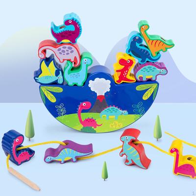 Cartoon Wooden Balance Game Fine Puzzle Bricks Souptoys for Age 5 6 Children