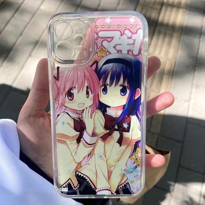 Japanese Cute Anime Girl iPhone Case For iPhone 17 16 15 14 13 12 11Pro Max XR XS MAX 7 8 PLUS MINI INS Silicone Rubber Cover