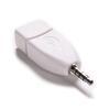 Vehicle 3.5mm Male Plug Jack to Aux Audio USB 2 Female Converter Adapter