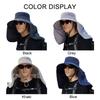 Men'S Fishing Hat Summer Uv Protection Sun Hat With Neck Face Flap Large Brim Shawl Fisherman Cap For Outdoor Hiking Camping
