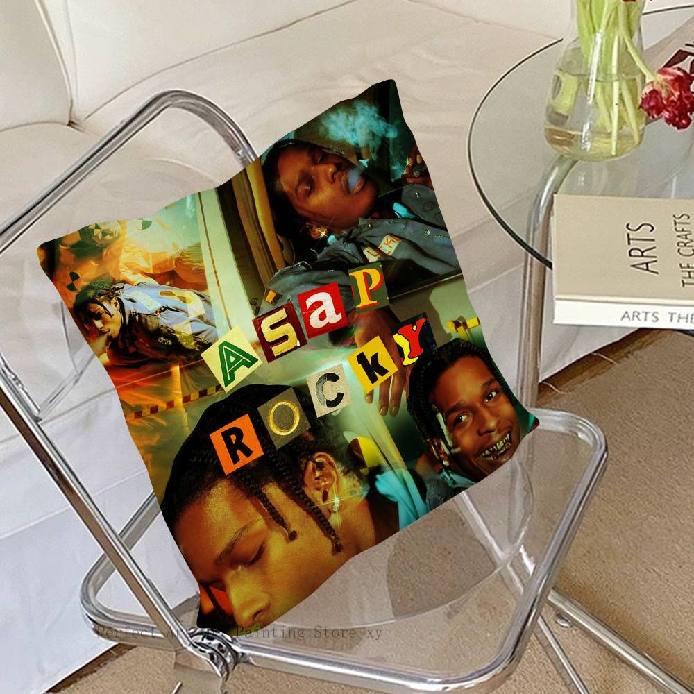 Rapper A-ASAP R-Rocky Pillow Case Square Pillow Bedroom Sofa Leisure Comfort Cushion Car Living Room Home Decoration