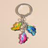 Cute Colorful Butterfly  Enamel Flying Animals Key Chains For Women Girls Accessorie Handmade Jewelry Bag Charm