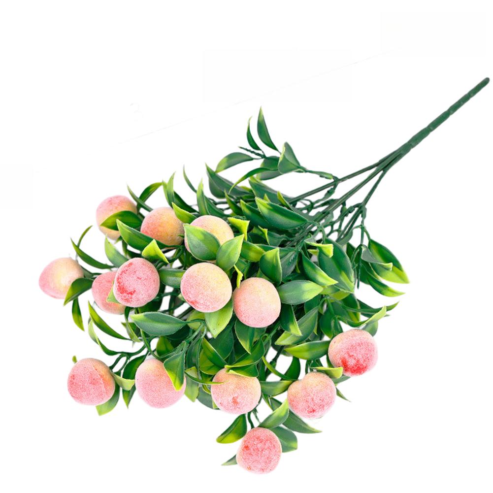 1 Pcs 7 Prong Faux Lucky Fruit Artificial Plants Plastic Grass For Wedding Hotel Home Decoration Accessories