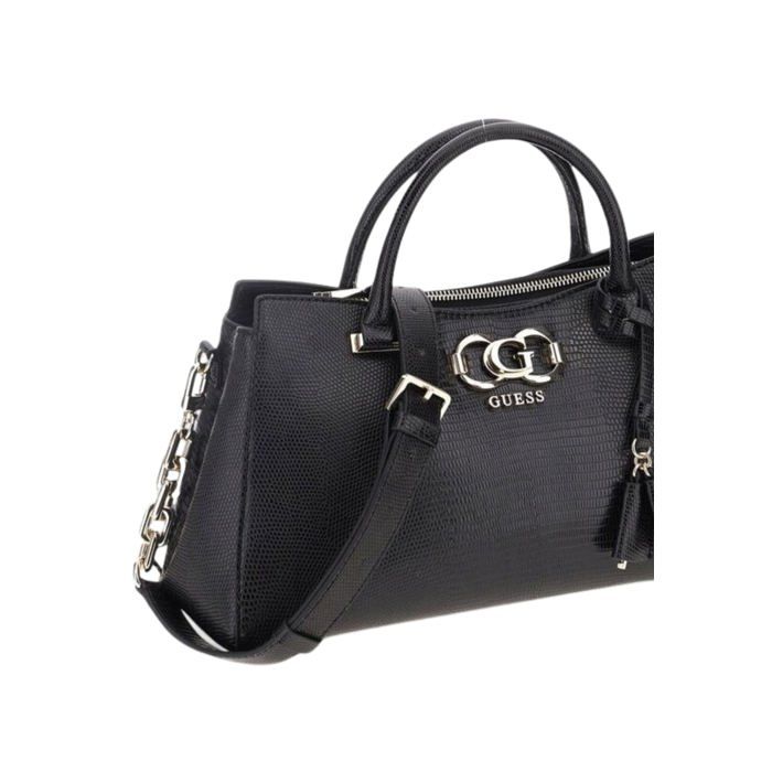 GUESS Sac à main noir pour femme - Salinge Luxury Satchel 314063