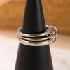 Titanium Steel Fashion Creative Plated Jewelry18k Gold Ring Three-Layer Plain Band with Inlaid Diamonds Stackable Rings Wholesale