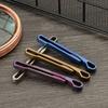 Tool Outdoor Multipurpose Buckle Hike Belt Clip EDC Octagon Keychain Titanium Ti Clip Multi Keyring