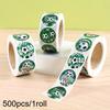 111pcs/Roll Green Football Round Sticker, Ball Themed Party Decorations for Birthday Party, Football Send A Paper Bottle Label