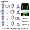 Titanium Alloy Bike Brake Caliper Kit Complete Set R8000 UT6800 DA9000 Fixing Screws for Road Bikes Durable Lightweight