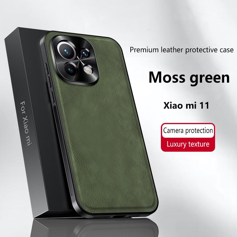 For Xiaomi 11 Case Magnetic Elegant Leather Wear-Resistant Lens Fully Covered Non-Slip Grip Edge Cover Shell