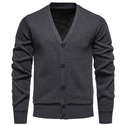 Men Sweater Cardigan Business Casual Classic V-neck Solid Color Cardigan Men Sweater Korean Fashion Trend Knitwear Sweater