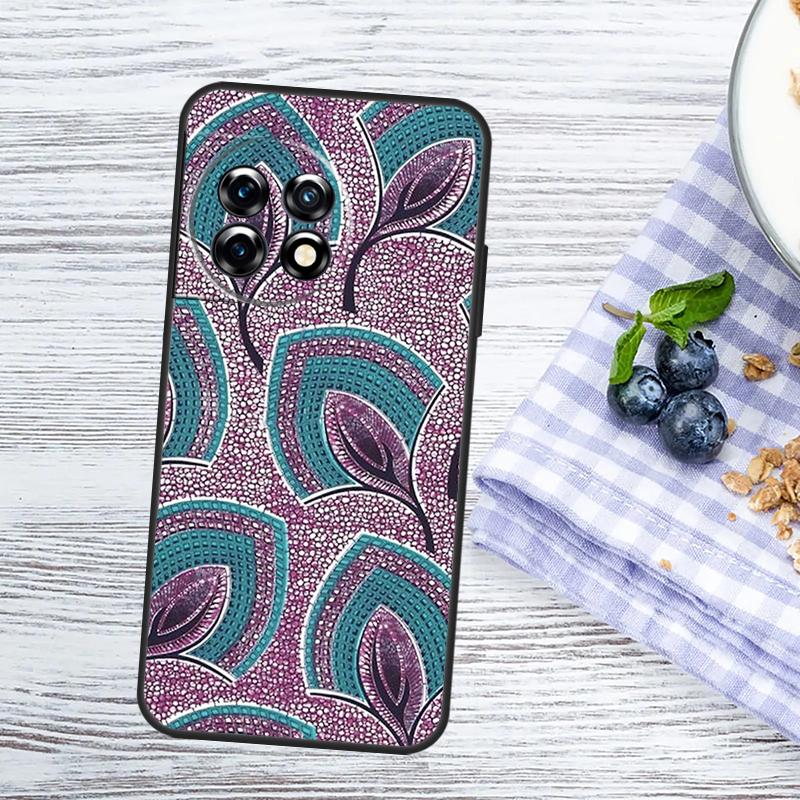 

African Wax Fabric Case For OnePlus Nord CE 5 2 3 4 Lite N20 N30 OnePlus 10T 13T 13R 12R 15R 10 11 12 13 15 Cover OnePlus 12
