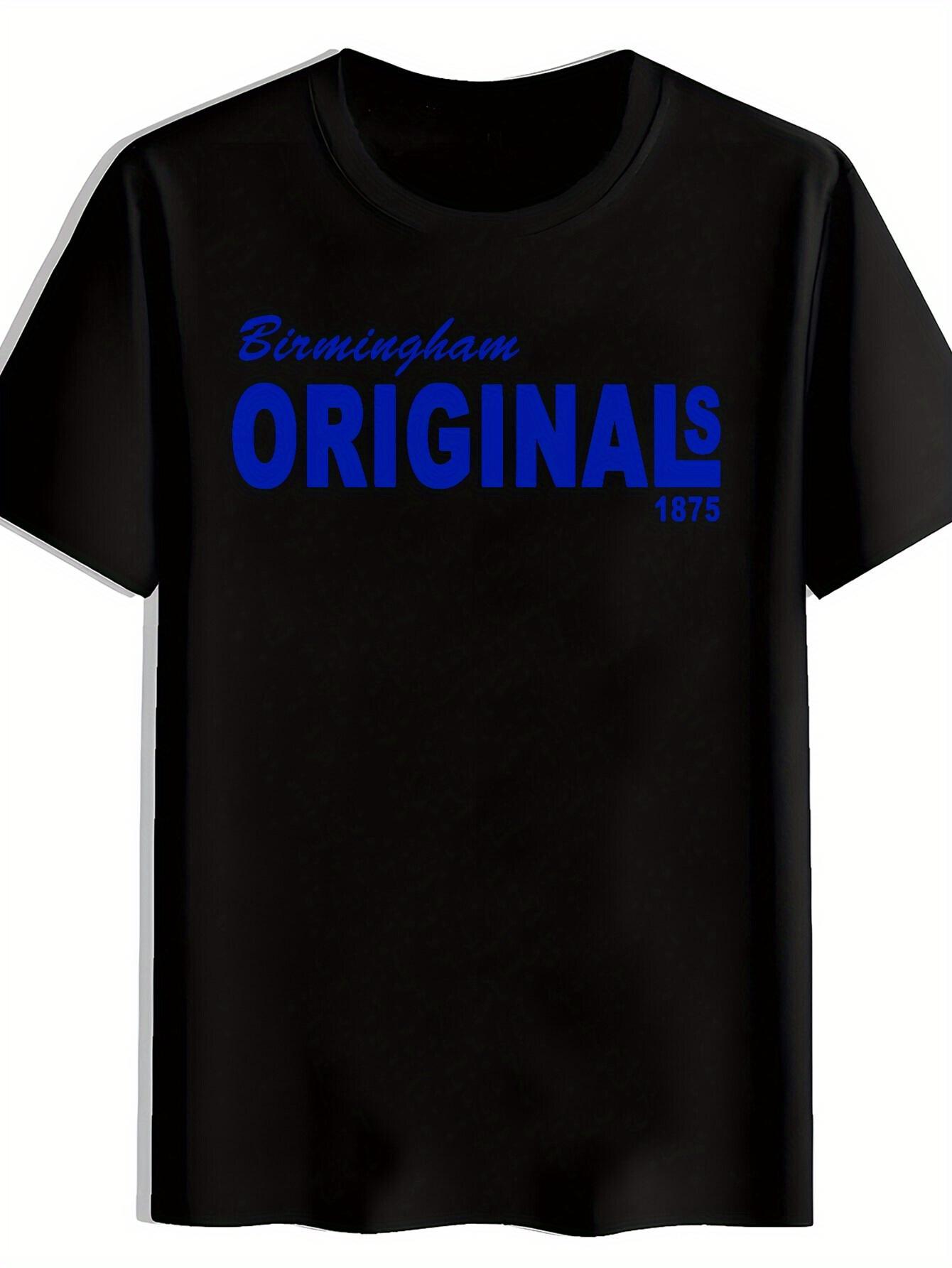 T-shirt  Birmingham Originals  Graphic - Black with Blue Print L