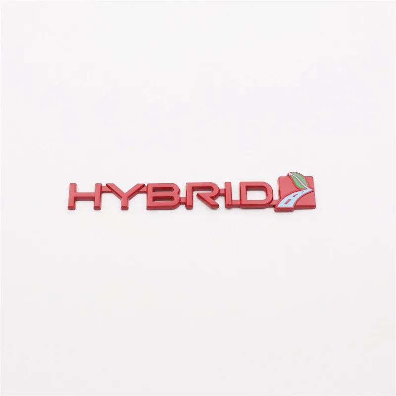 

3D Metal HYBRID Logo Car Emblem Fender Badge Rear Trunk Decal For Toyota Reiz RAV4 HYBRID Stikcer Auto Styling Accessories
