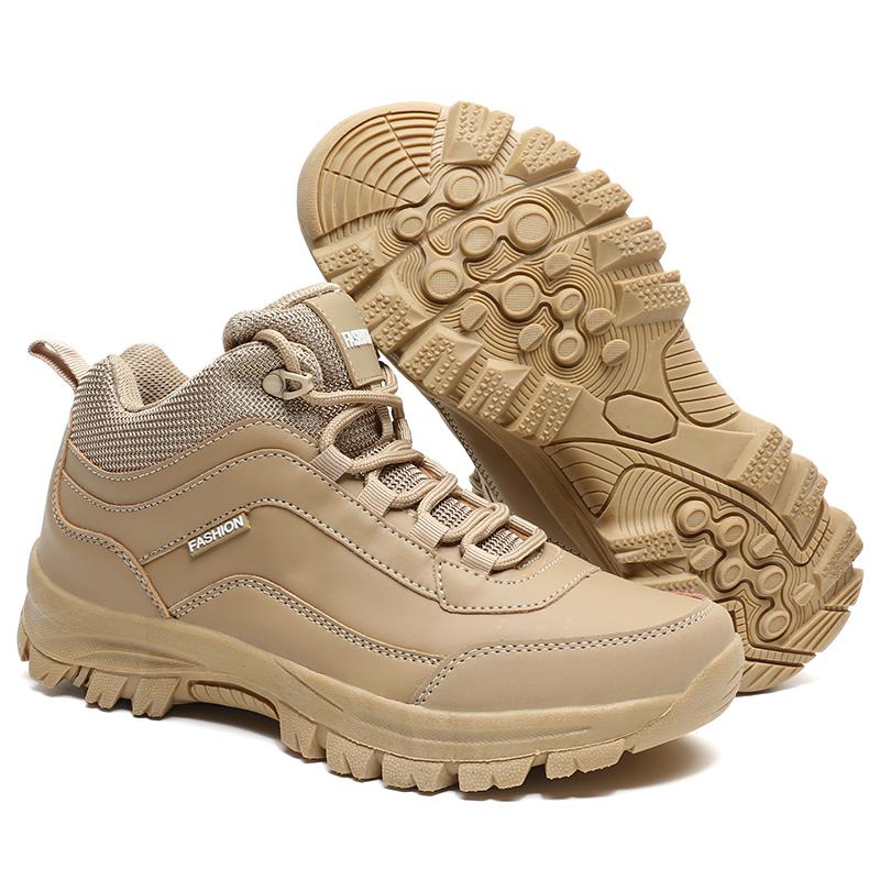 Outdoor Hiking Shoes New Men High-top Hiking Boots Non-slip Wear-resistant Trekking Shoes For Men Ankle Mid Boots Large Size 45