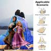 1 st, Tangled Rapunzel & Flynn Rider Plaid Woondecoratie, Bankhoes, Buitenkleed, Cadeau voor Vrienden, Flanellen Deken, Geschikt voor