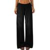 Women Casual Loose Fit Drawstring Waist Elastic Waistband Wide Leg Pants Lightweight Comfortable Lounge Trousers