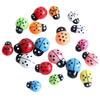100Pcs Ladybugs Smooth Charming Colorful 3D Ladybugs Ornaments