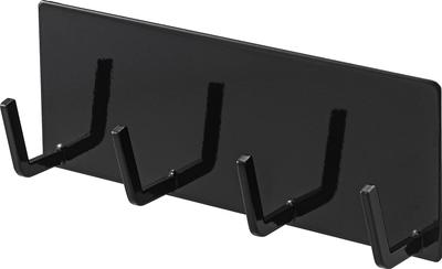 Yamazaki Jitsugyo 3688 Magnetic Kitchen Tool Hook 4 Rows Black Approx. W16.5 X D3.5 X H6cm Tower Floating Storage Easy Installation