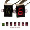 LED Motorcycle Gear Indicator N-6 Speed Display 12V Waterproof Shift Clutch Lever Gauge Part for Bike Refit with Neutral Green N