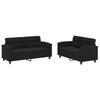 Vidaxl 2-Cz. Relaxation Set With Cushions, Black, Microfiber