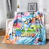 Bluey's Soccer Celebration Personalized Text Blanket Cozy Customizable Blanket Warmthful Decor Great for Sofa Office Chair Bed Picnics