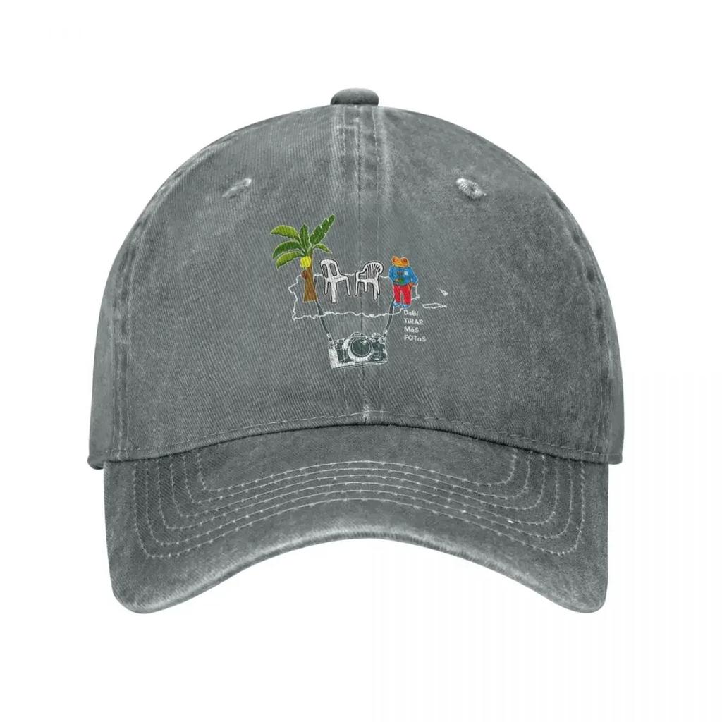 Mode DTMF Debi Tirar Mas Fotos Baseballkappen Unisex Stil Used Denim Gewaschene Sonnenkappe Bad Bunny 2025 Neue Albumkappen Mütze