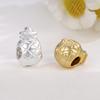 Sterling Silver 999 Pineapple Painted DIY Beads for Handmade Braided Ornaments