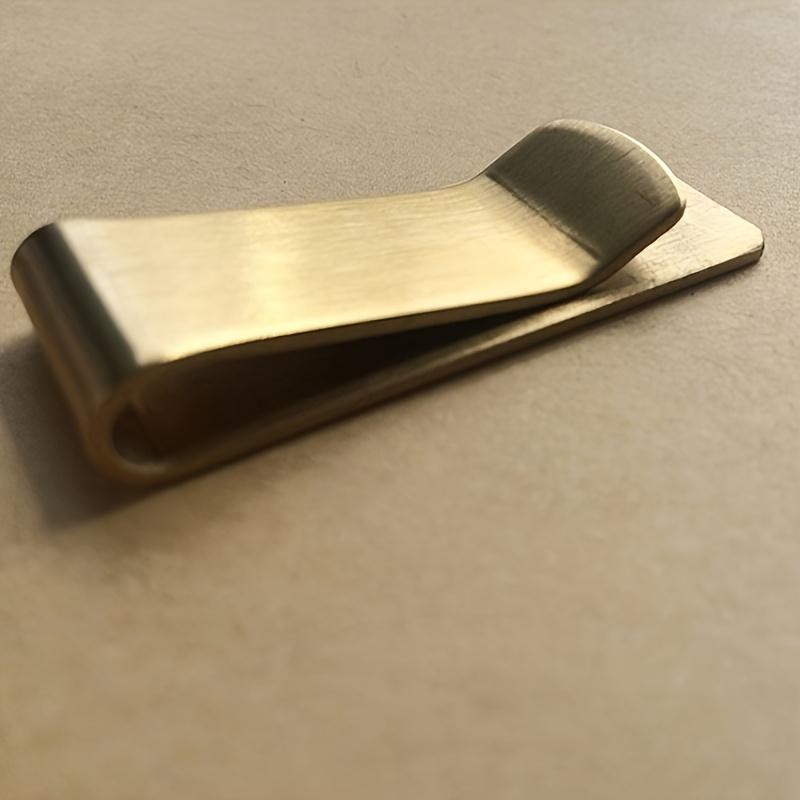 1pc Stainless Steel Pen Clip Pen Holder Vintage Ticket Holder, notebook accessories, stationery, office supplies