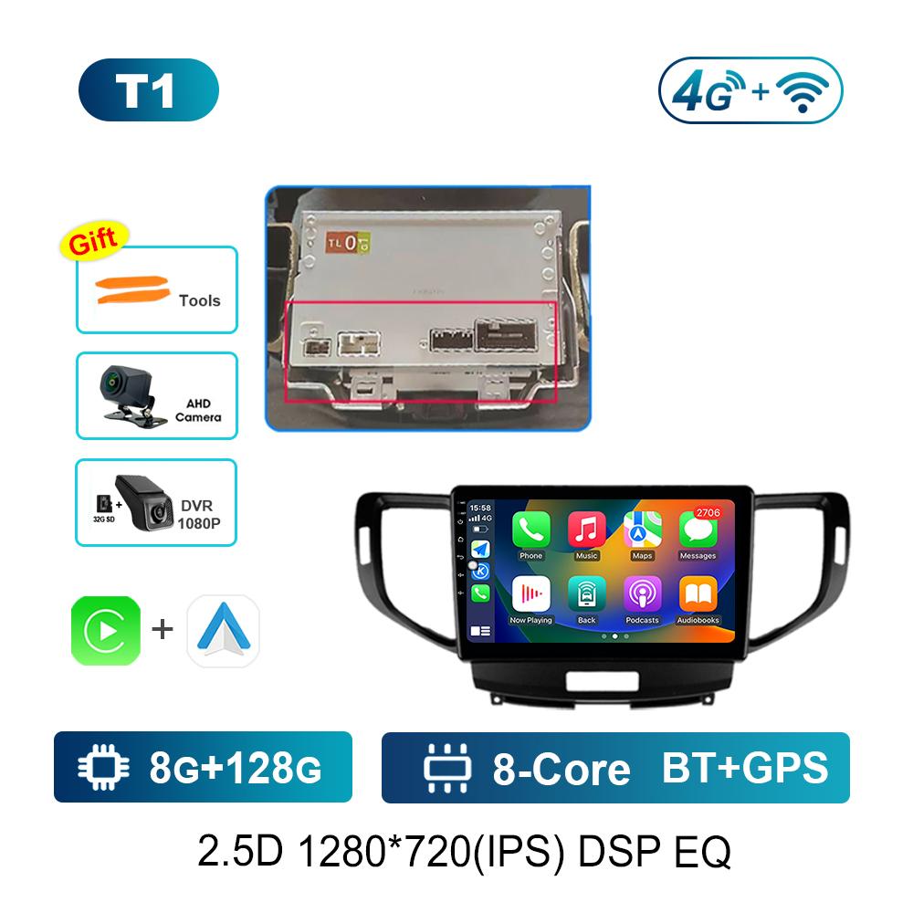 Pentru Honda Accord 8 2008 - 2012 Sistem Android 9 '' Radio Auto Player Multimedia WiFi DSP GPS Navi 4G WiFi Ecran HD Instrumente Auto